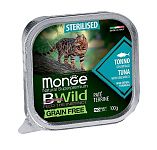 Monge BWild GF Sterilised Paté terrine Tonno Консервы из тунца с овощами для стерилизованных кошек 100г