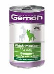 Gemon Dog Medium Консервы для собак средних пород кусочки ягненка с рисом 1250г
