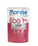 Monge Adult Dog Grill Pouch GF Для взрослых собак с говядиной 100г (пауч)