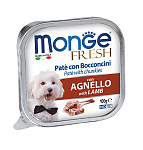 Monge Dog Fresh Консервы для собак Нежный паштет из ягненка 100г 