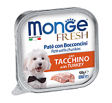 Monge Dog Fresh Консервы для собак Нежный паштет с индейкой 100г 