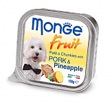Monge Dog Fruit Консервы для собак Нежный паштет со свининой и кусочками ананаса 100г