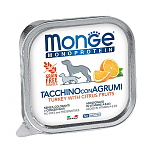 Monge Dog Monoproteico Монопротеиновые консервы паштет из индейки с цитрусовыми 150г