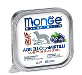 Monge Dog Monoproteico Монопротеиновые консервы паштет из ягненка с черникой 150г