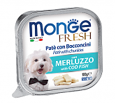 Monge Dog Fresh Консервы для собак Нежный паштет с треской 100г
