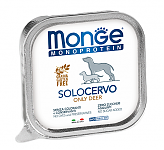 Monge Dog Monoproteico Solo Монопротеиновые консервы для собак паштет из оленины 150г