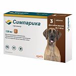Симпарика (Zoetis) таблетки от блох и клещей для собак весом от 40 до 60 кг 3 шт