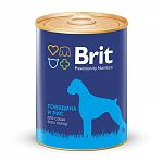 Brit Premium Beef & Rice Консервы для взрослых собак склонных к полноте 850г (говядина,рис)