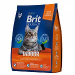 Brit Premium Cat Indoor  Корм для кошек домашнего содержания, с курицей и печенью 400г