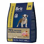 Brit Premium Dog Puppy and Junior Medium Корм для щенков и молодых собак средних пород, с курицей 1кг