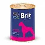 Brit Premium Heat & Liver Консервы для взрослых собак всех пород с сердцем и печенью 850г.