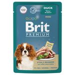 Brit Premium Пауч утка с яблоком в соусе для взрослых собак мини-пород 85г