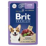 Brit Premium Пауч ягненок в соусе для взрослых собак всех пород 85г