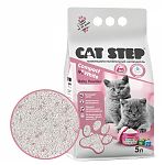 Cat Step Наполнитель для котят комкующийся минеральный Compact White Baby Powder, 5л