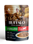 Mr.Buffalo Влажный корм для взрослых стерилизованных кошек «Говядина» в соусе 85г (пауч)