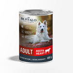 Mr. Buffalo Влажный корм с говядиной и сердцем для взрослых собак всех пород 400г