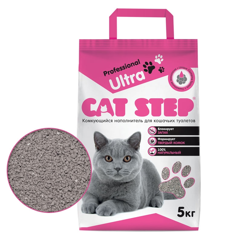 Cat Step Professional Ultra бентонитовый 5кг