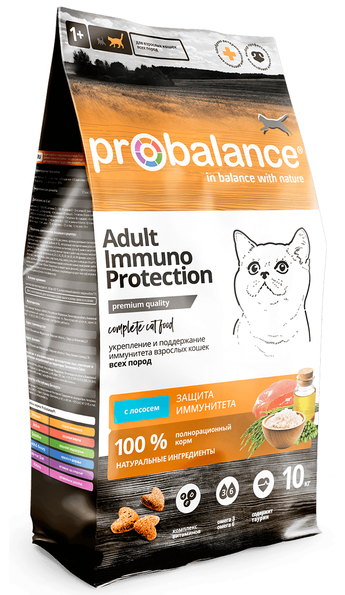 ProBalance Adult Immuno Protection Сухой корм для взрослых кошек, с лососем 10кг