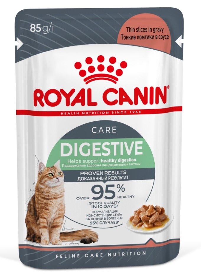 ROYAL CANIN Digestive care Корм влажный для взрослых кошек с чувствительным пищеварением 28шт*85гр (соус)