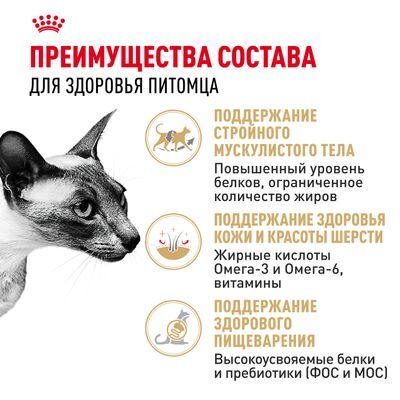ROYAL CANIN Siamese Сухой корм для сиамских кошек старше 12 месяцев 2кг