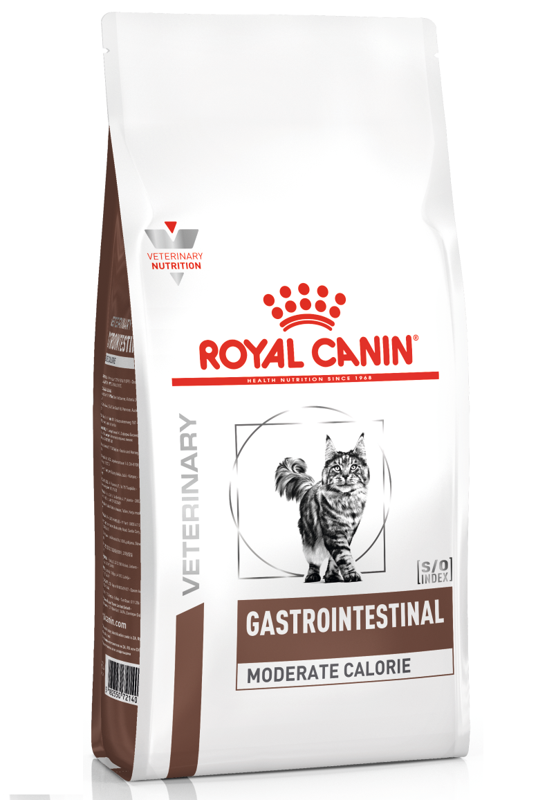 ROYAL CANIN Gastrointestinal Moderate Calorie for Cat Сухой корм для кошек, склонных к набору лишнего веса, при расстройствах пищеварения  2кг