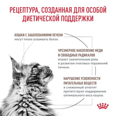 ROYAL CANIN Hepatic for Cat Cухой корм для кошек для поддержания функции печени  2кг