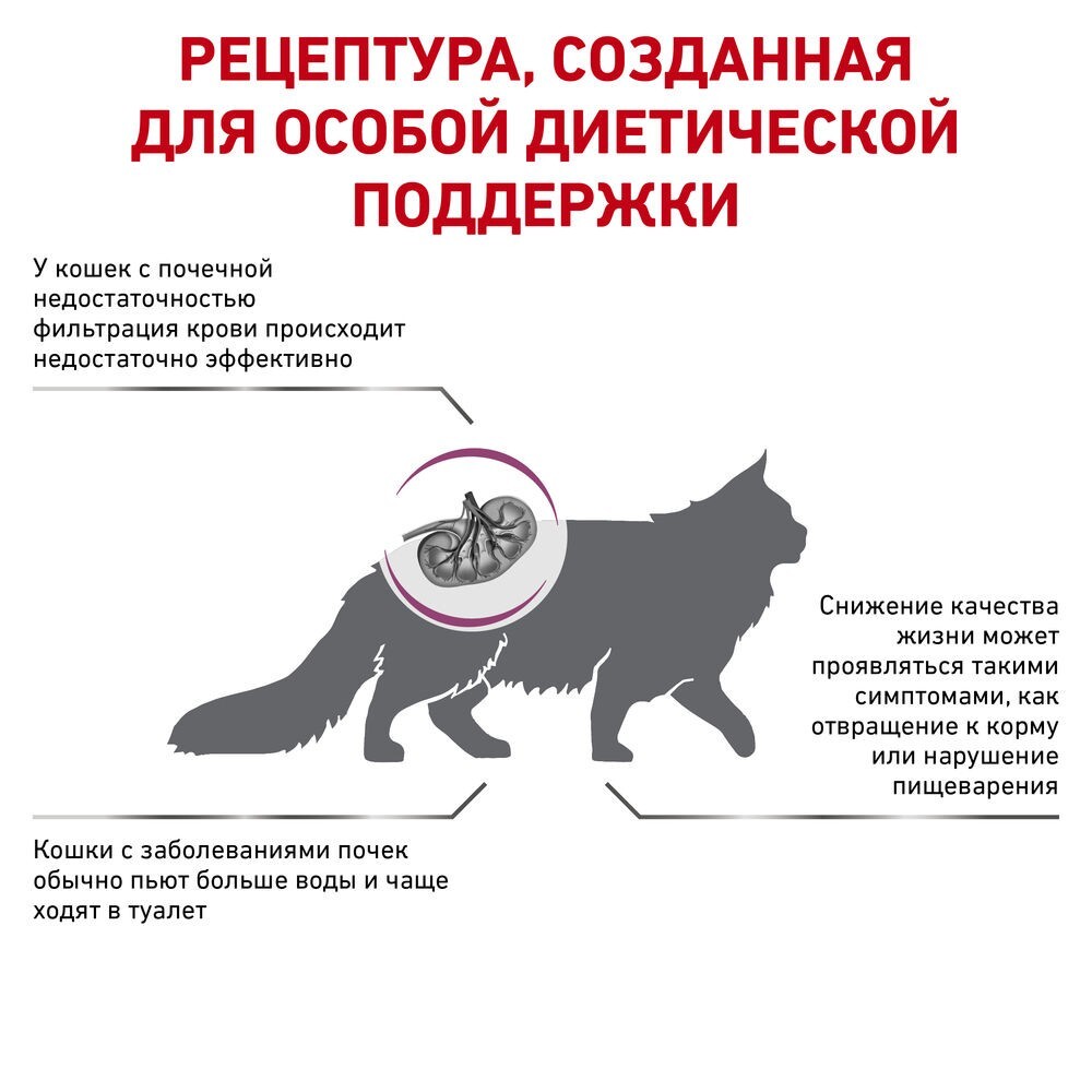 ROYAL CANIN Renal for Cat Cухой корм для взрослых кошек для поддержания функции почек 350г