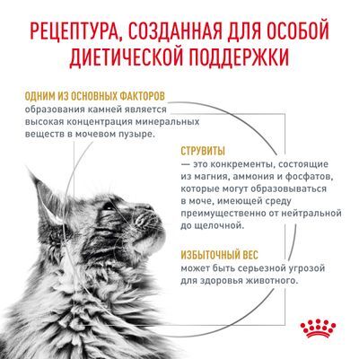 ROYAL CANIN Urinary S/O Moderate calorie for Cat Сухой корм для кошек склонных к набору лишнего веса, при мочекаменной болезни 350г