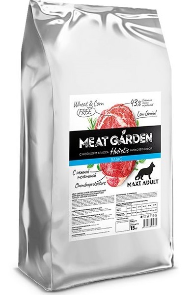 MeatGarden BASIC MAXI ADULT Cухой корм для собак крупных пород с нежной телятиной 15кг