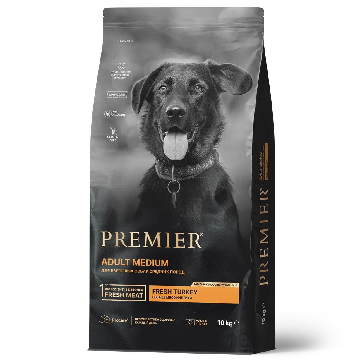 Premier Dog Turkey ADULT Medium (Свежее мясо индейки для собак средний пород) 10кг