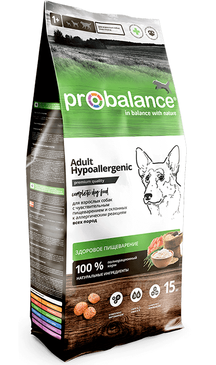 ProBalance Adult Hypoallergenic Гипоаллергенный сухой корм для взрослых собак всех пород 15кг