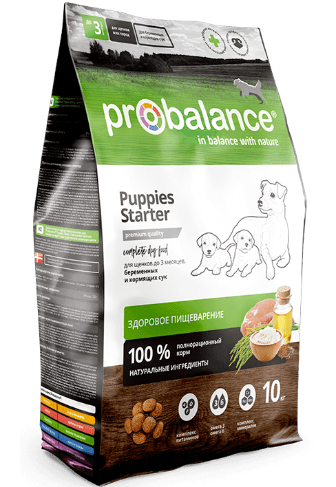 ProBalance Starter Сухой корм для щенков до 3 месяцев и беременных и кормящих собак 10кг
