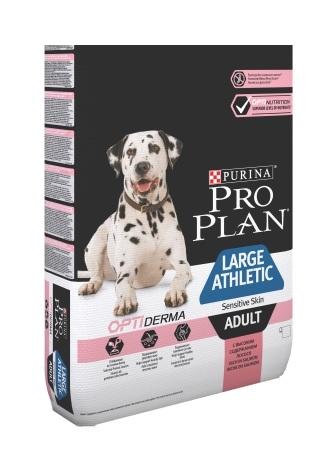 Pro Plan Adult Large Athletic Для собак крупных пород атлетического сложения  с чувствительной кожей 14кг (лосось,рис)