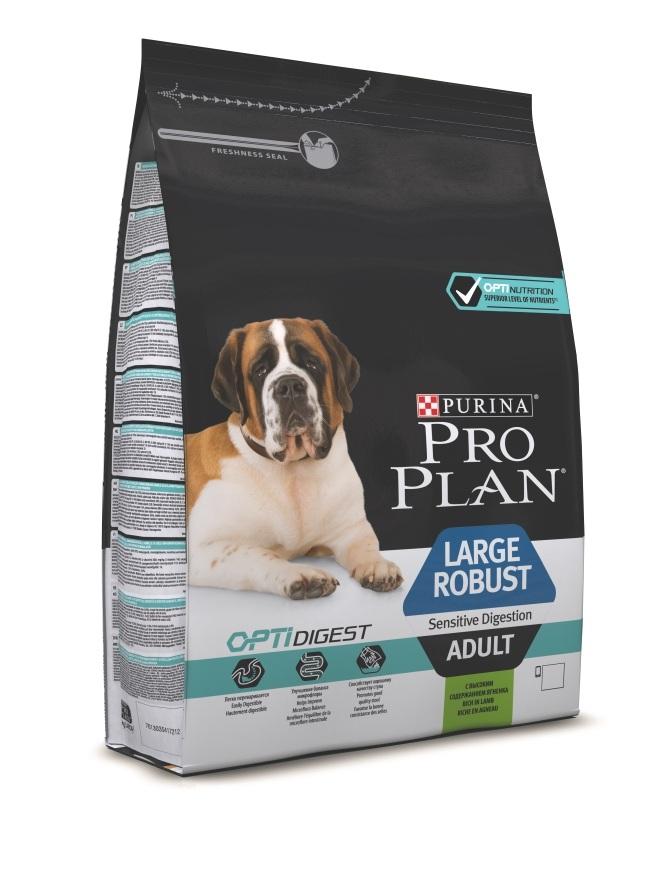 Pro Plan Adult Large Robust Для крупных собак с мощным телосложением,чувствительным пищеварением 14кг (ягненок, рис)
