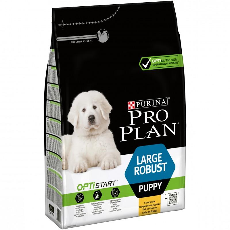Pro Plan Puppy Large Robust Для щенков крупных пород мощного телосложения 12кг (курица,рис)