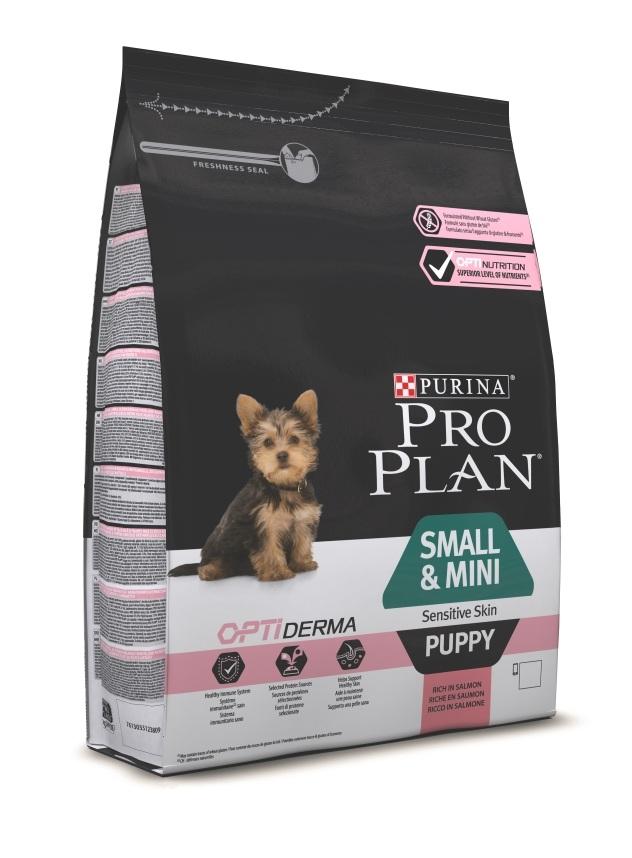 Pro Plan Puppy Small&Mini Для щенков мелких пород с чувствительной кожей 7кг (лосось, рис)
