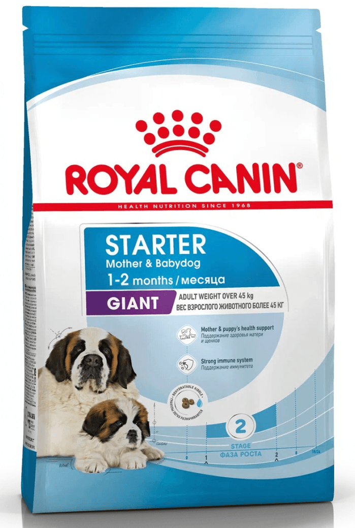 ROYAL CANIN GIANT Starter Mother & Babydog Сухой корм для щенков гигантских пород до 2 мес, беременных и кормящих собак гигантских пород  15кг