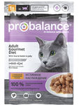 ProBalance Adult Cat Gourmet Diet Влажный корм для привередливых взрослых кошек, с телятиной и кроликом 85г (пауч)