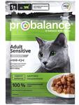 ProBalance Adult Cat Sensitive Влажный корм для взрослых кошек с чувствительным пищеварением 85г (пауч)