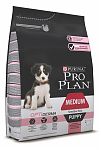 Pro Plan Puppy Medium Для щенков средних пород  с чувствительной кожей 12кг (лосось,рис)
