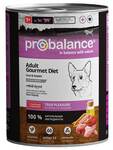 ProBalance Dog Adult Gourmet Diet Консервированный корм для привередливых взрослых собак с телятиной и кроликом 850г