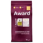   Сухой корм AWARD Hairball & Indoor для взрослых кошек для выведения шерсти с уткой и индейкой 10кг