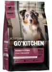 GO'KITCHEN Беззерновой корм  для щенков и собак с уткой для чувствительного пищеварения, SENSITIVITIES Duck 1,59кг